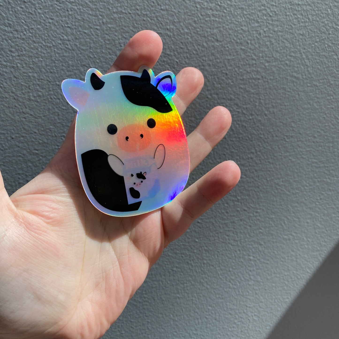 Vinyl Sticker - Holographic Milk Cow