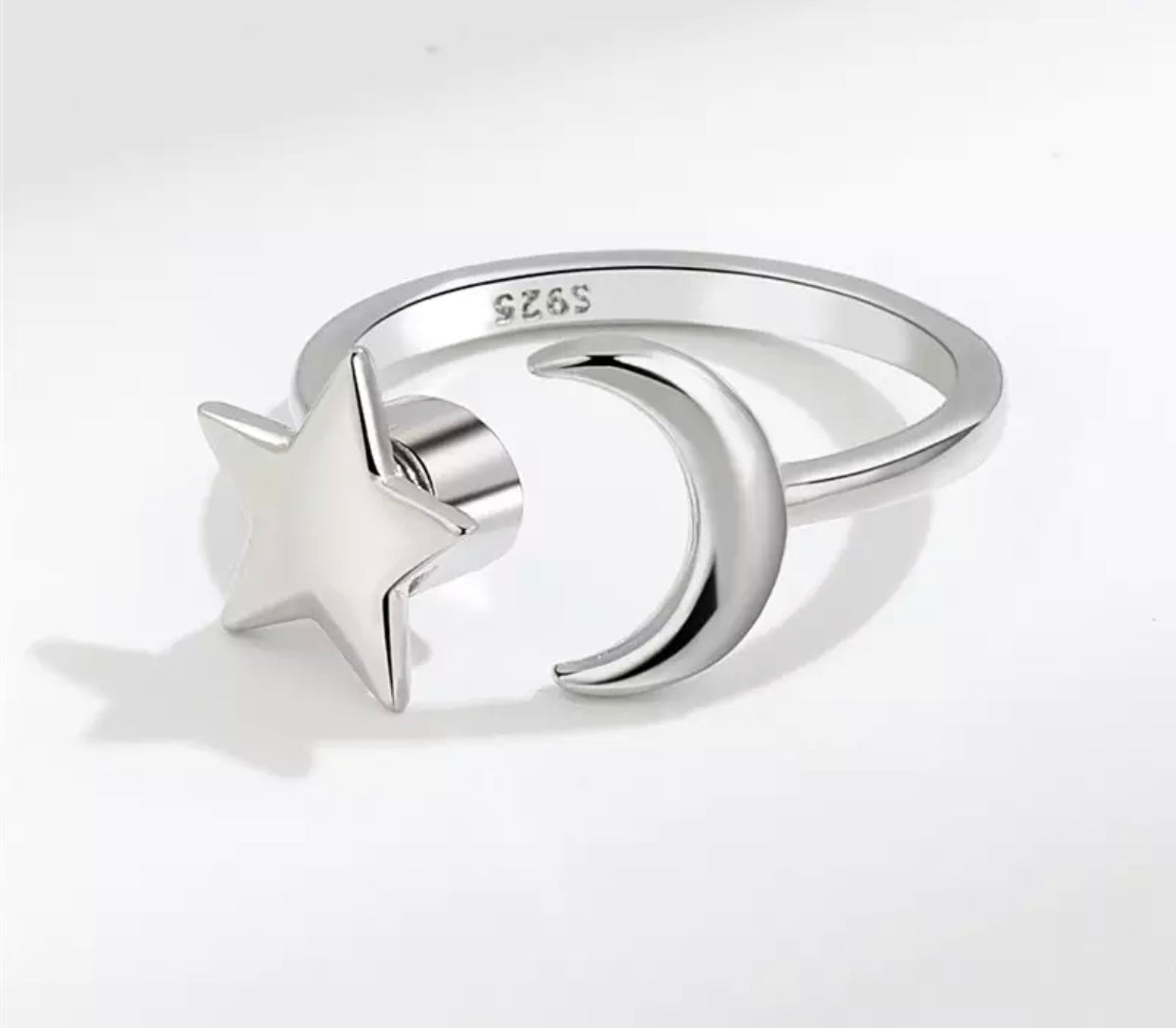 Ring - Adjustable Star & Moon Fidget Ring